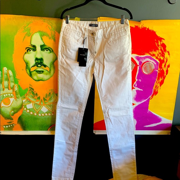 Dolce & Gabbana Women's White Skinny Jeans - Picture 2 of 5